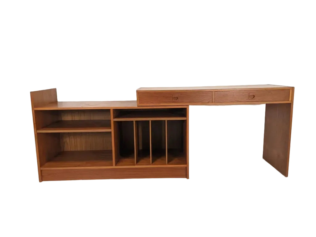 Vintage Teak Expandable Storage Cabinet