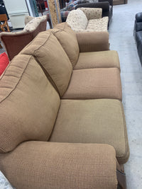 Brown Burlap Pattern Couch With Food Frame