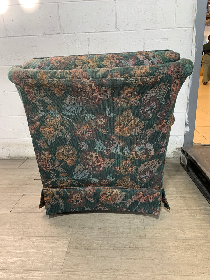 Green Floral Chair