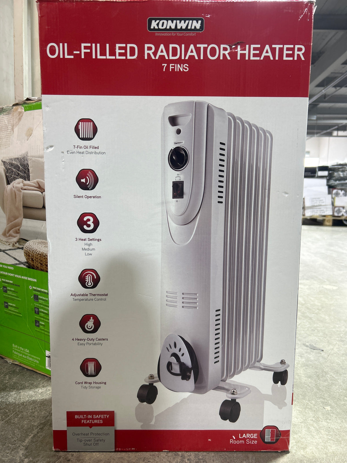 Konwin 7-Fin Oil-Filled Heater