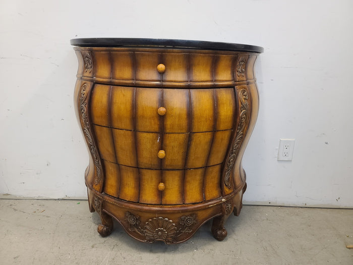 Vintage Curved Bombe-Style Bathroom Vanity Sink