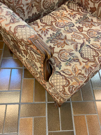 28-inch W Fabric Upholstered Lounge Chair in Brown Floral