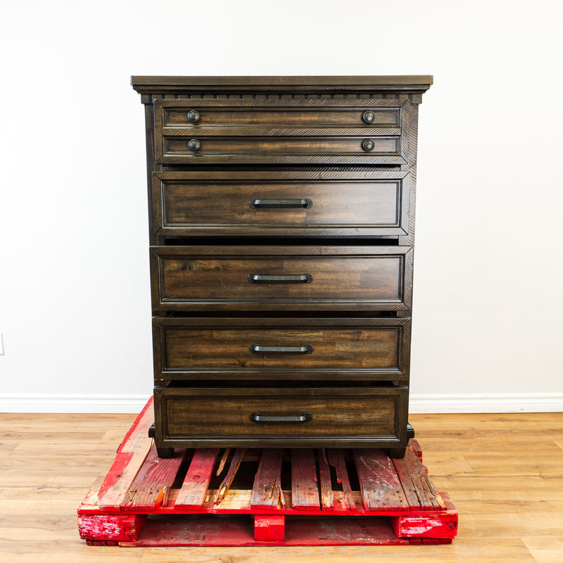 Johnny 40-inch 5-Drawer Chest in Smokey Walnut