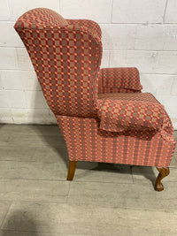 Sterling Checkered Wing Chair
