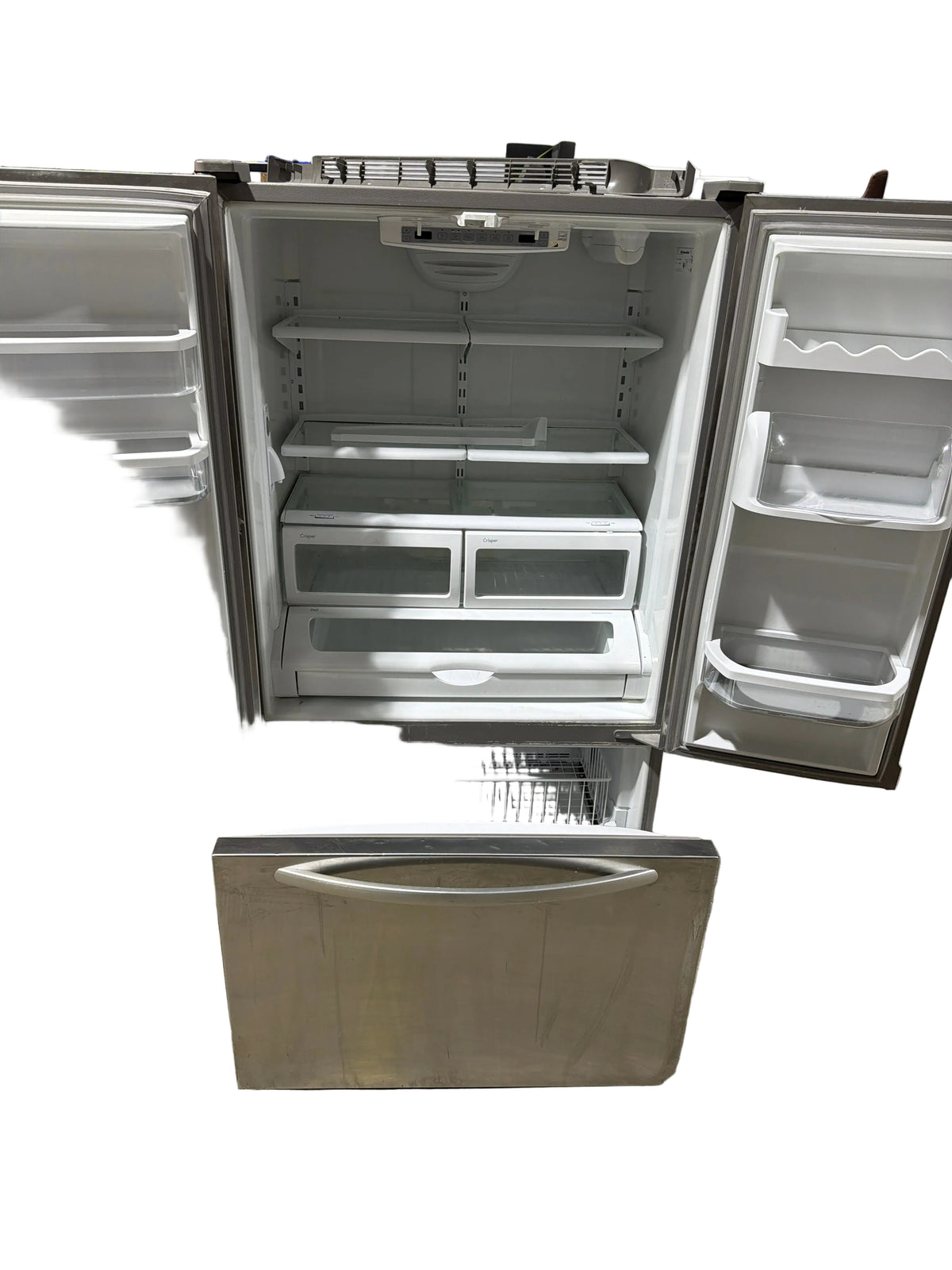 KitchenAid French Doors Stainless Steel Refrigerator Bottom Drawer Freezer