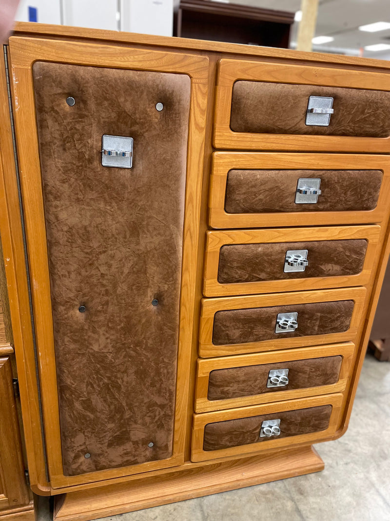 6 Drawer Armoire With Fabric Front Drawers And Door