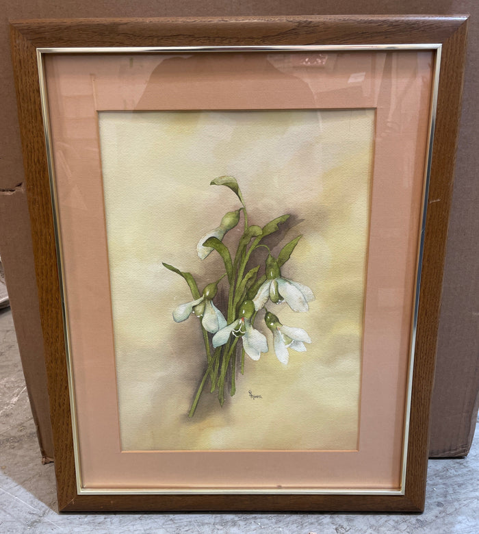 Artwork - Original Watercolour by Lily Mimra - White Floral Stems