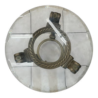 Regal Scroll Glass Accent Table