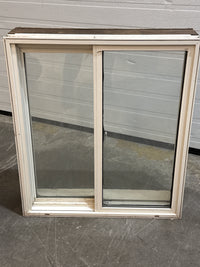 28.5 In. Wide White Vinyl Horizontal Sliding Window With Double-Pane Glass
