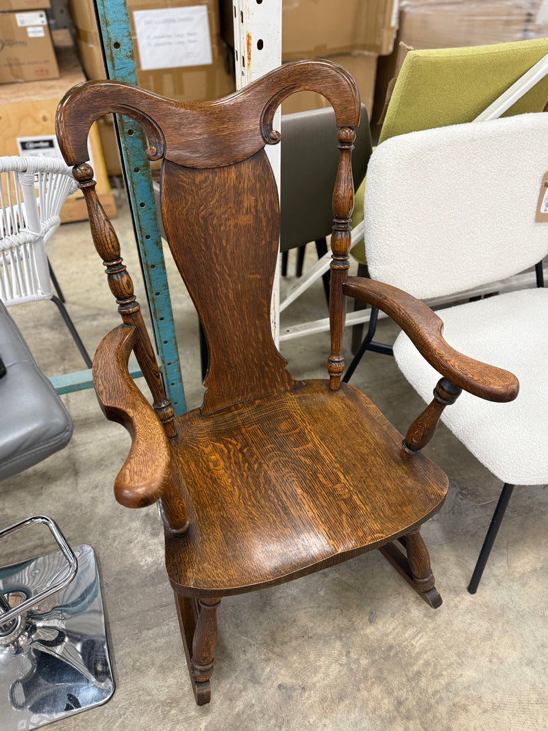 Dark Brown Wooden Rocking Chair