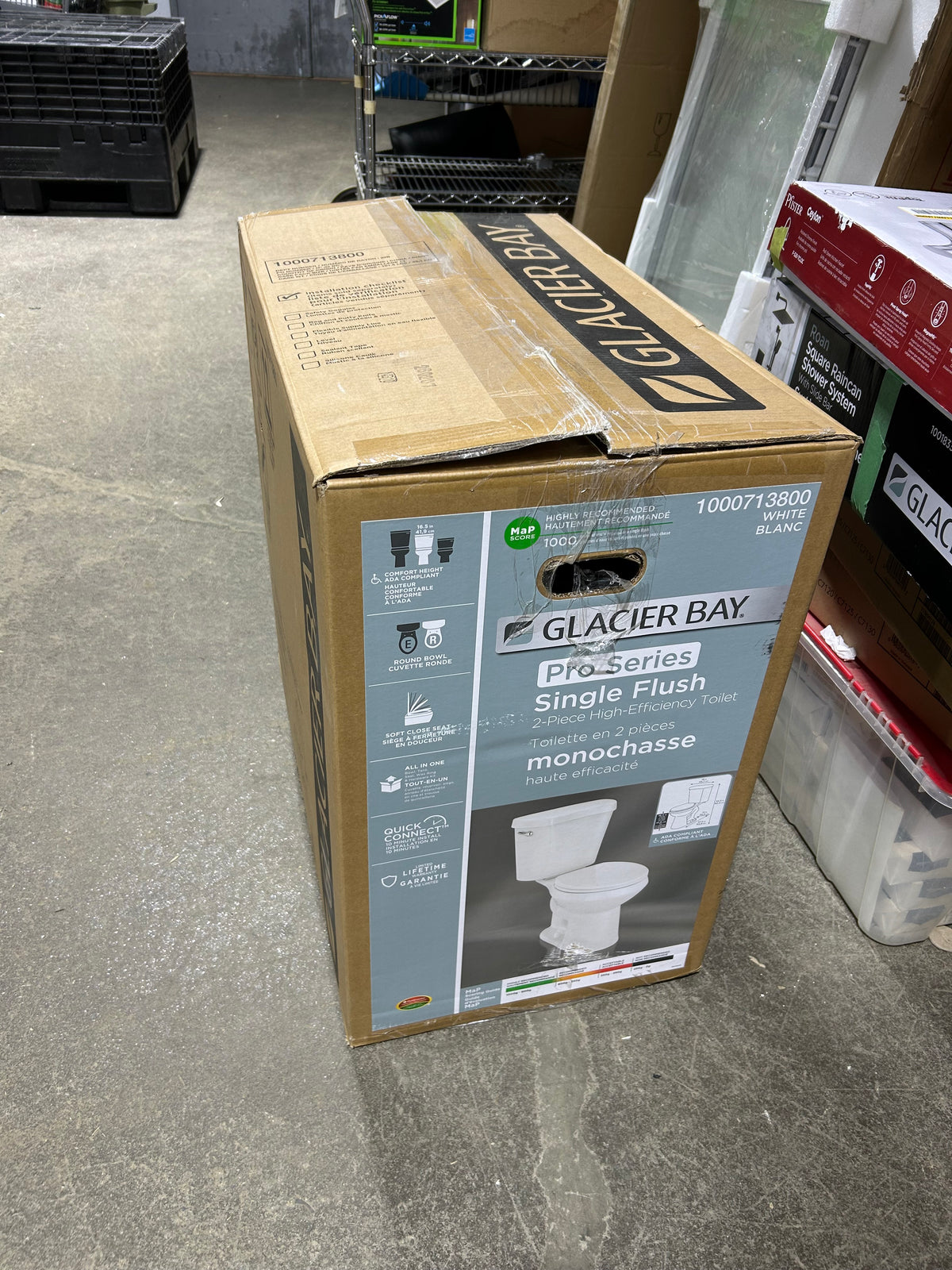 Glacier Bay All-in-One 2-Piece White Round Front Toilet