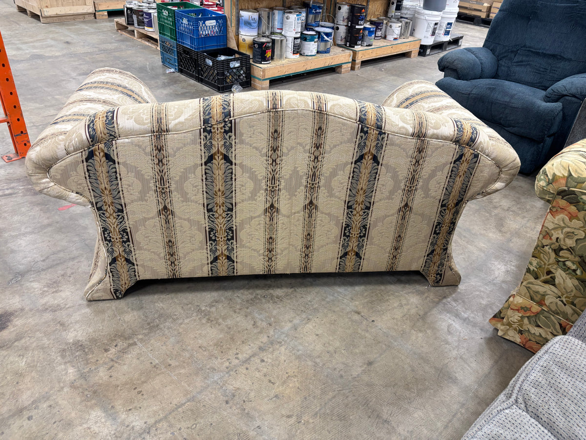 Traditional Striped Floral Sofa