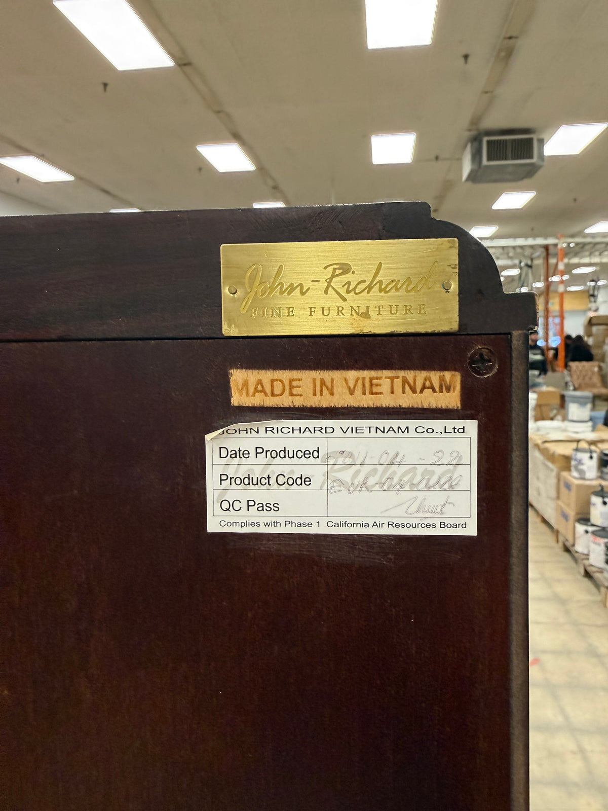 Antique Dark Wooden China Cabinet