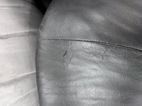 Black Leather 3-Seater Sofa