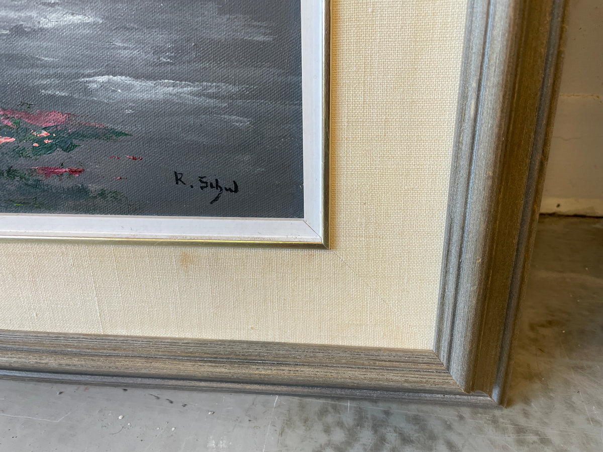 Artwork - Original oil painting by Canadian artist Rose Schul - Dahlias