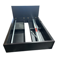 Black High Queen Bed Frame w/ Storage (AS-IS)