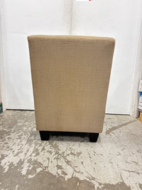 23 In. Wide Armless Accent Chair With A Curved Back And Upholstered Block-Like Profile