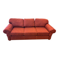 3-Seater Red Fabric Sofa