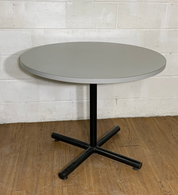 Round Grey Laminate Table