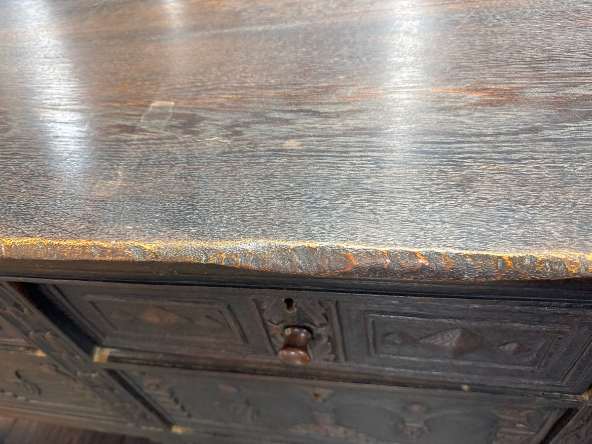 Jacobean Black Washed Sideboard