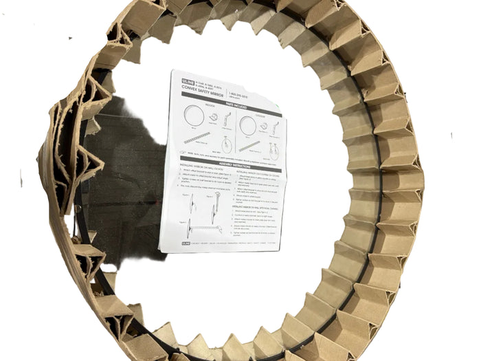 ULINE 26" Dia Round Convex Safety Glass Mirror for Blind spots