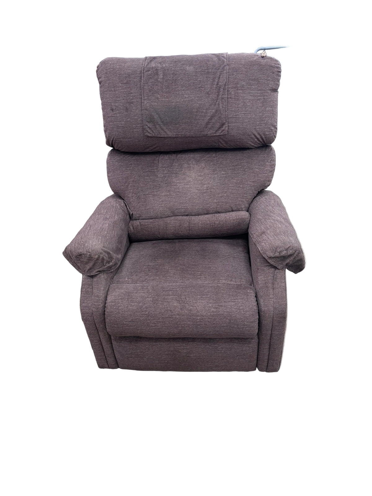 Brown Fabric Power Lift Recliner
