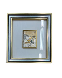 Silver and Gold Embossed Metal Bas-Relief Landscape Wall Art