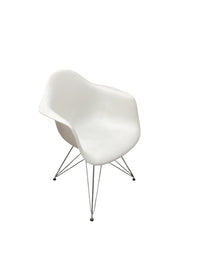 Bucket Chair with Chrome Metal Legs