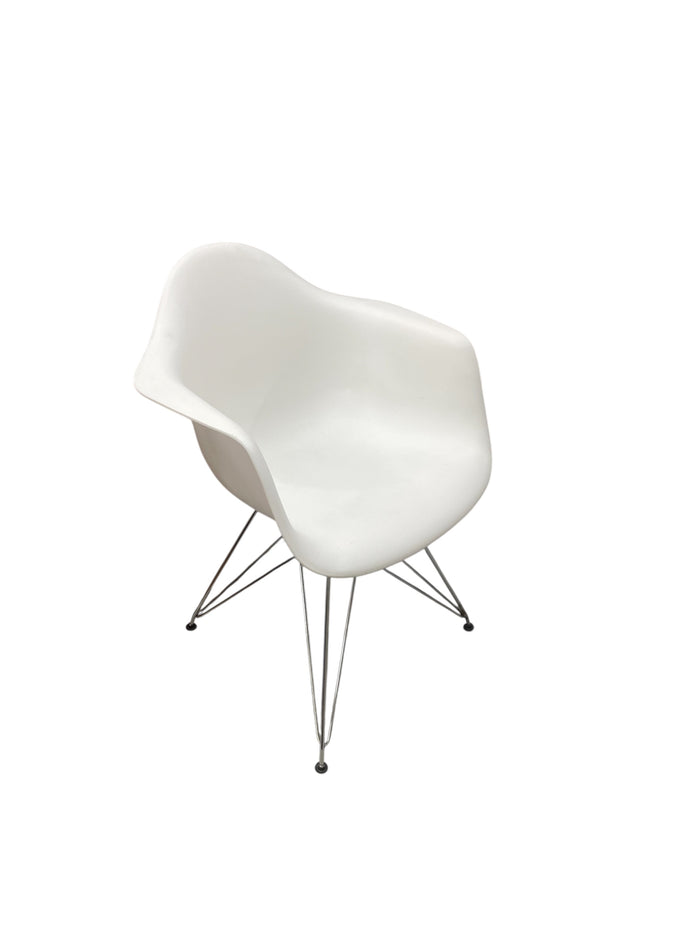 Bucket Chair with Chrome Metal Legs