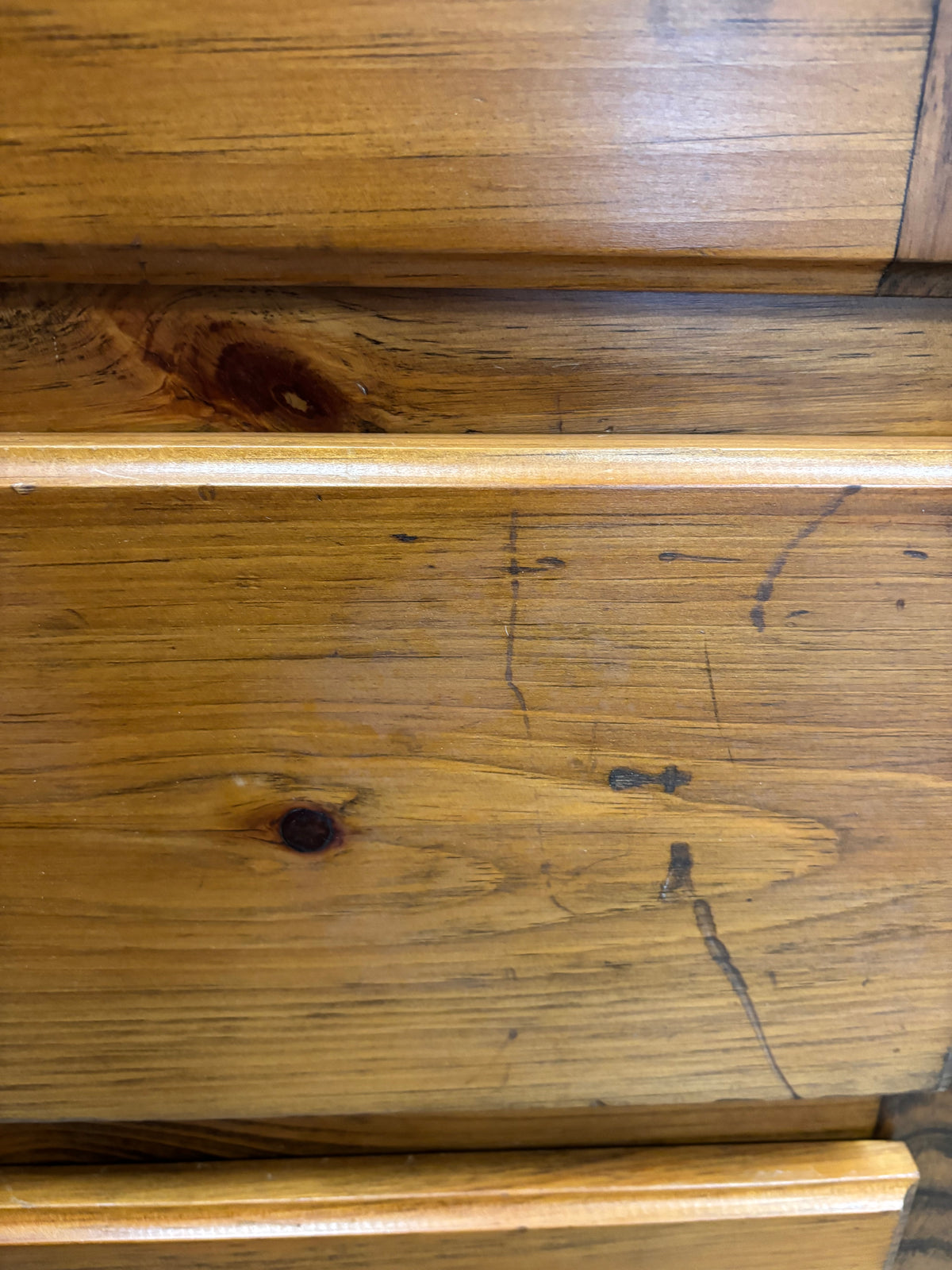 Golden Oak Tone Wooden Armoire