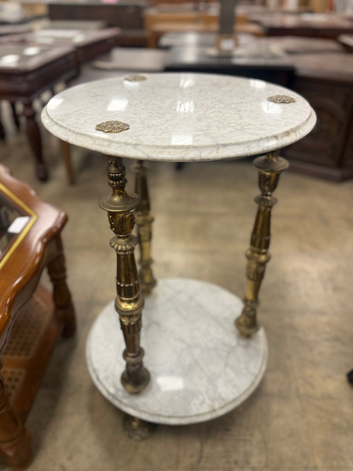 Circular Contemporary Marble Side Table