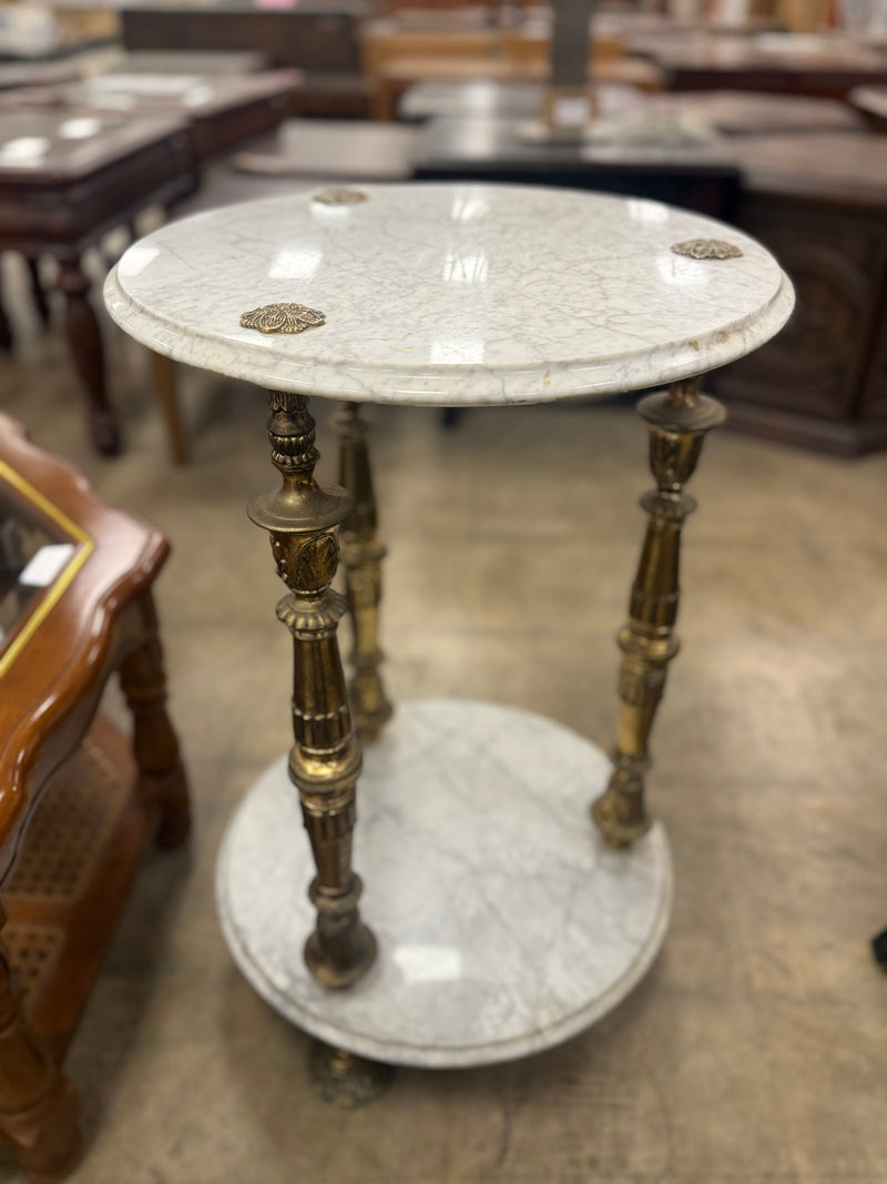 Circular Contemporary Marble Side Table