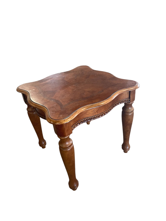 Curvy Solid Wood Side Table