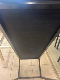 Preto Faux Leather Bench