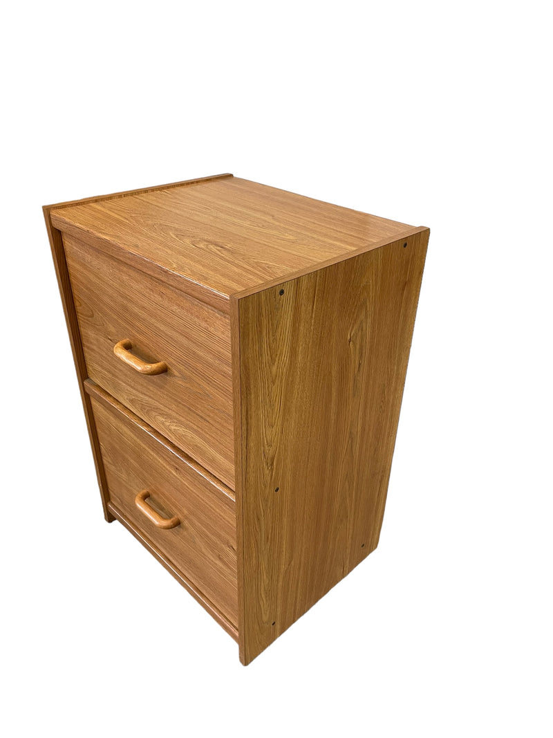 2-Drawer Veneer Nightstand