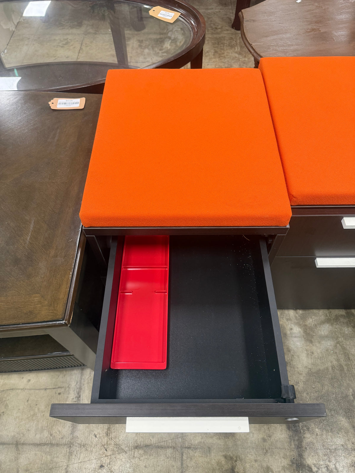 Mobile 2-Drawer Pedestal Cabinet (Orange)