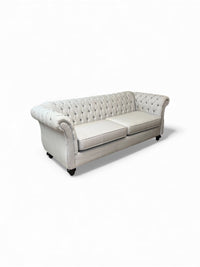 Grey Chesterfield Style Sofa