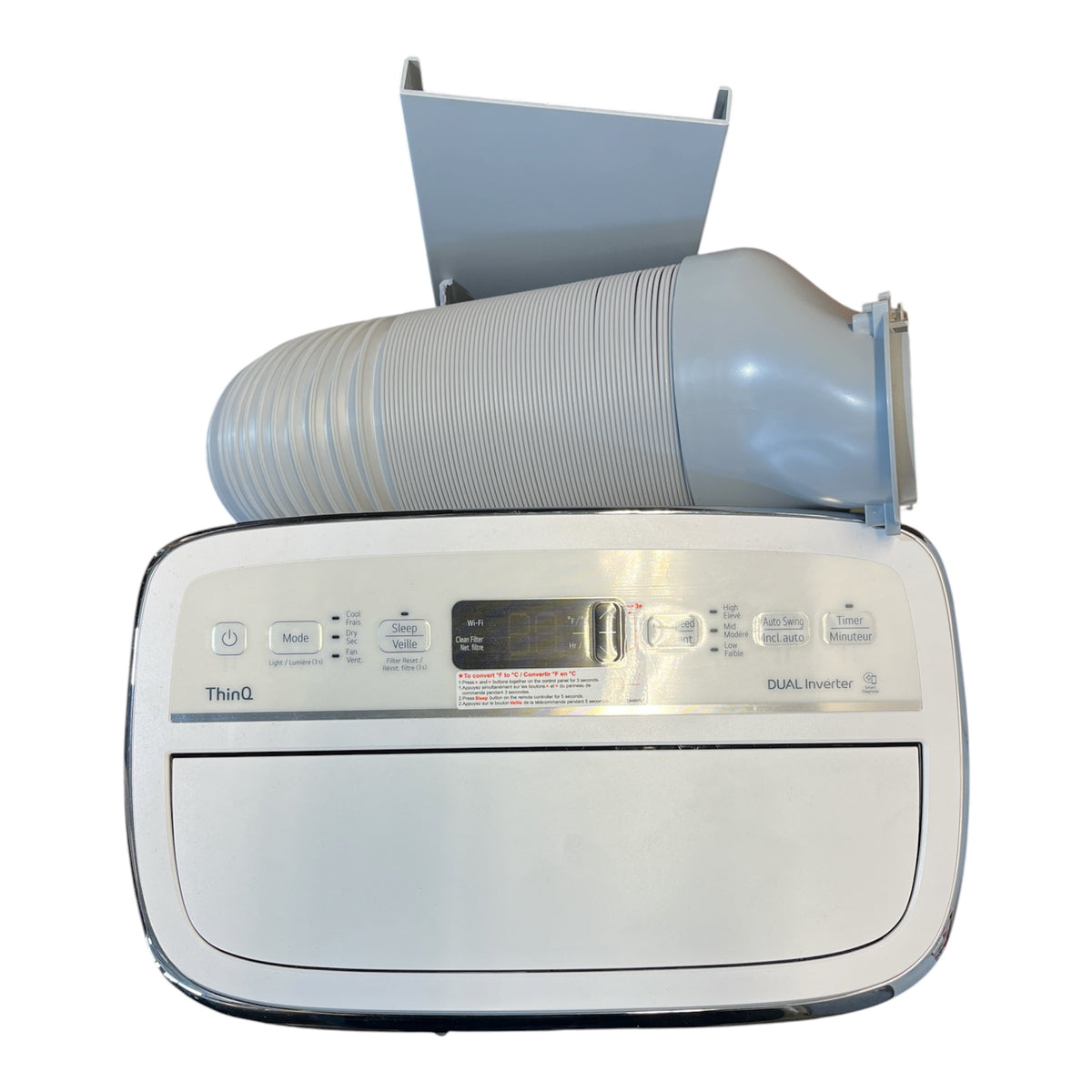 LG 115V Dual Inverter Smart Wi-Fi Portable Air Conditioner in White
