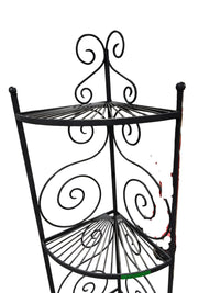 Wrought Iron Corner Plant Stand / Shelving / Etagere