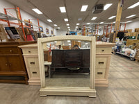 Light Colored Dresser with Matching Mirror
