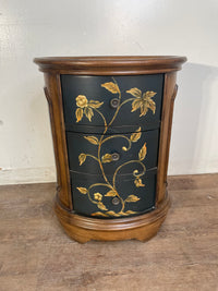 Oval 3-Drawer End Table