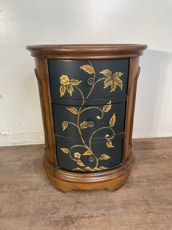 Oval 3-Drawer End Table