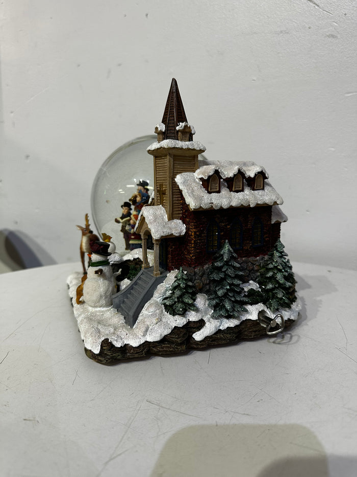 Musical Snow Globe That Plays the Tune "We Wish You a Merry Christmas”