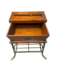 Vintage Lift-Top Wooden Dough Box Accent Table
