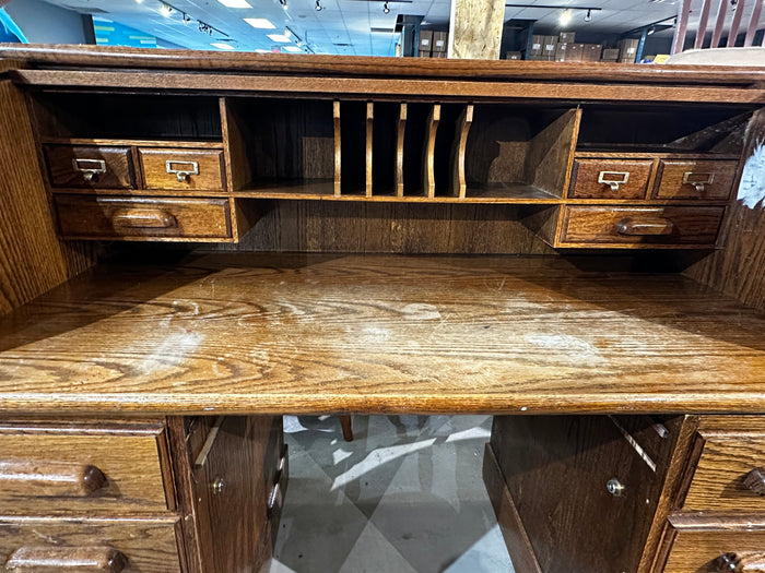 Oak Roll-top Desk