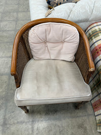 Vintage Barrel Back Rattan Styled Armchair