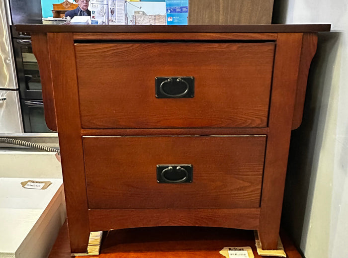Two-Drawer Mission-Style Nightstand