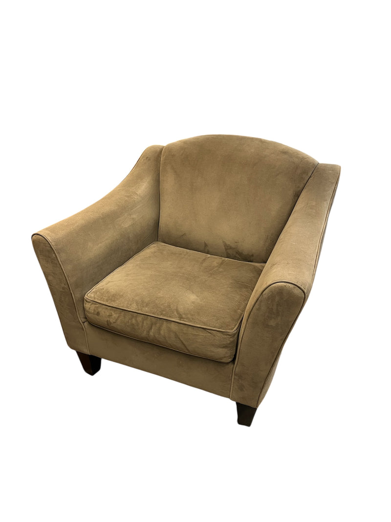Brown Suede Armchair