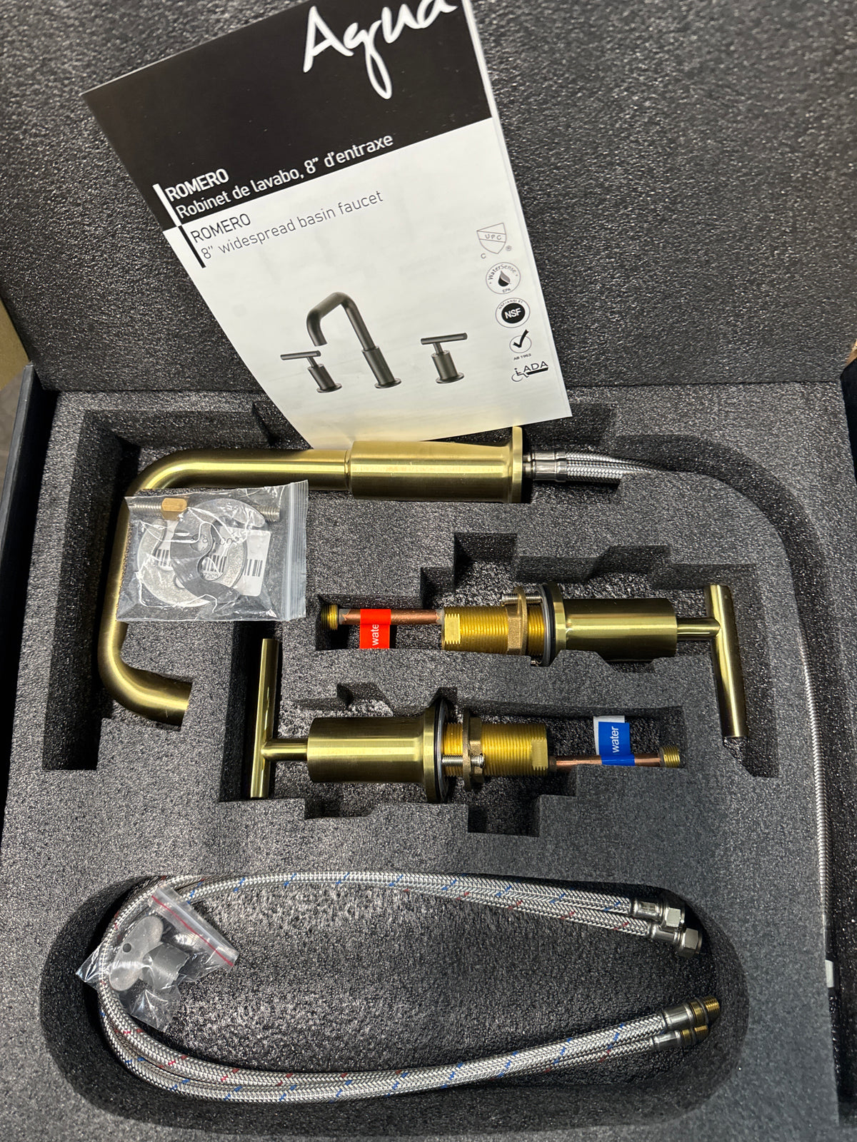 Agua 3-piece Bath Faucet in Gold