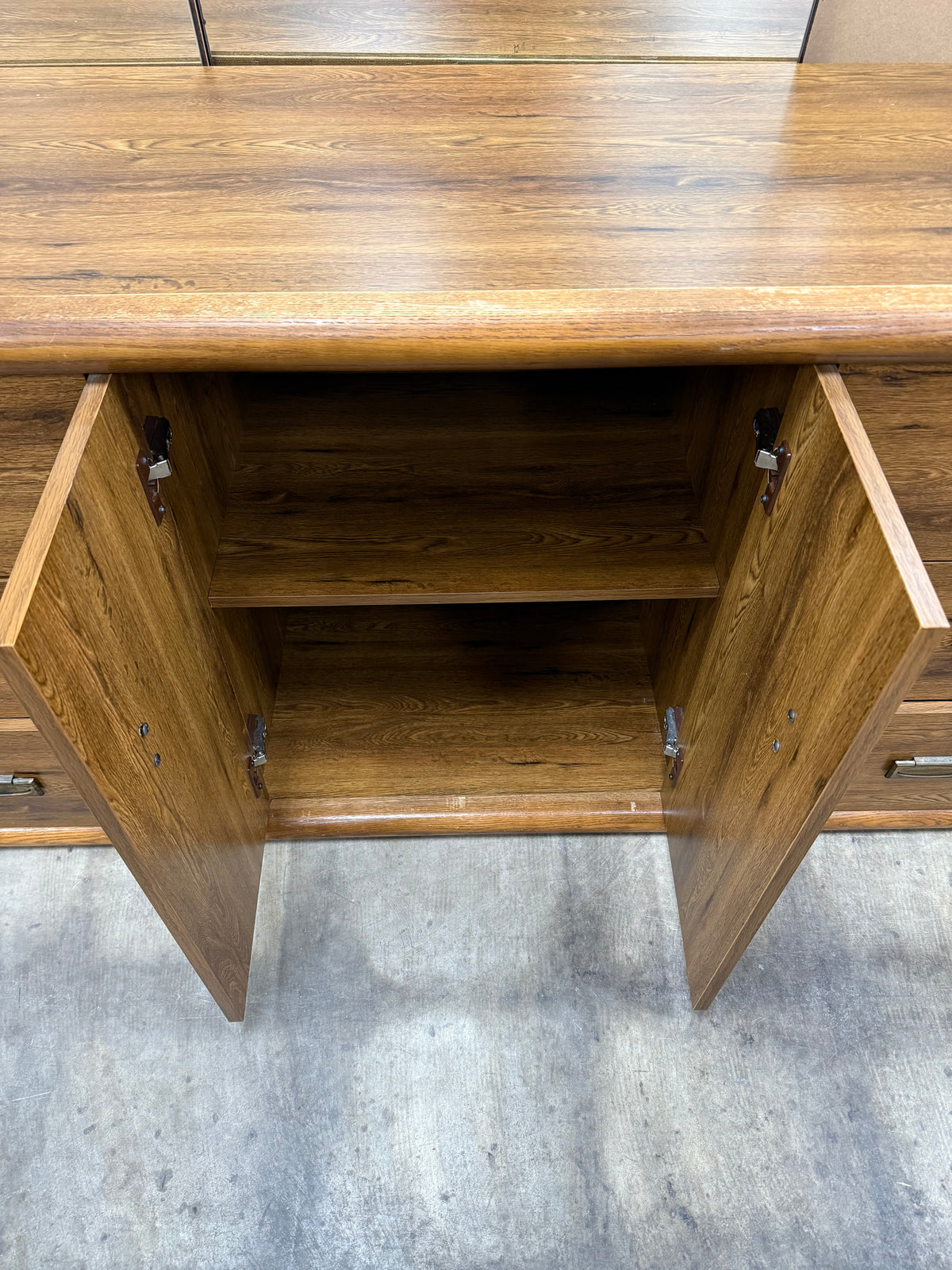 Vintage Oak Dresser with Mirror